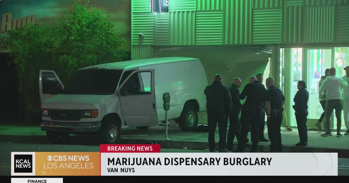 Ten burglars smash van into Sherman Oaks marijuana dispensary CBS Los