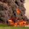 Suspected drone attack causes oil depot fire in Crimea