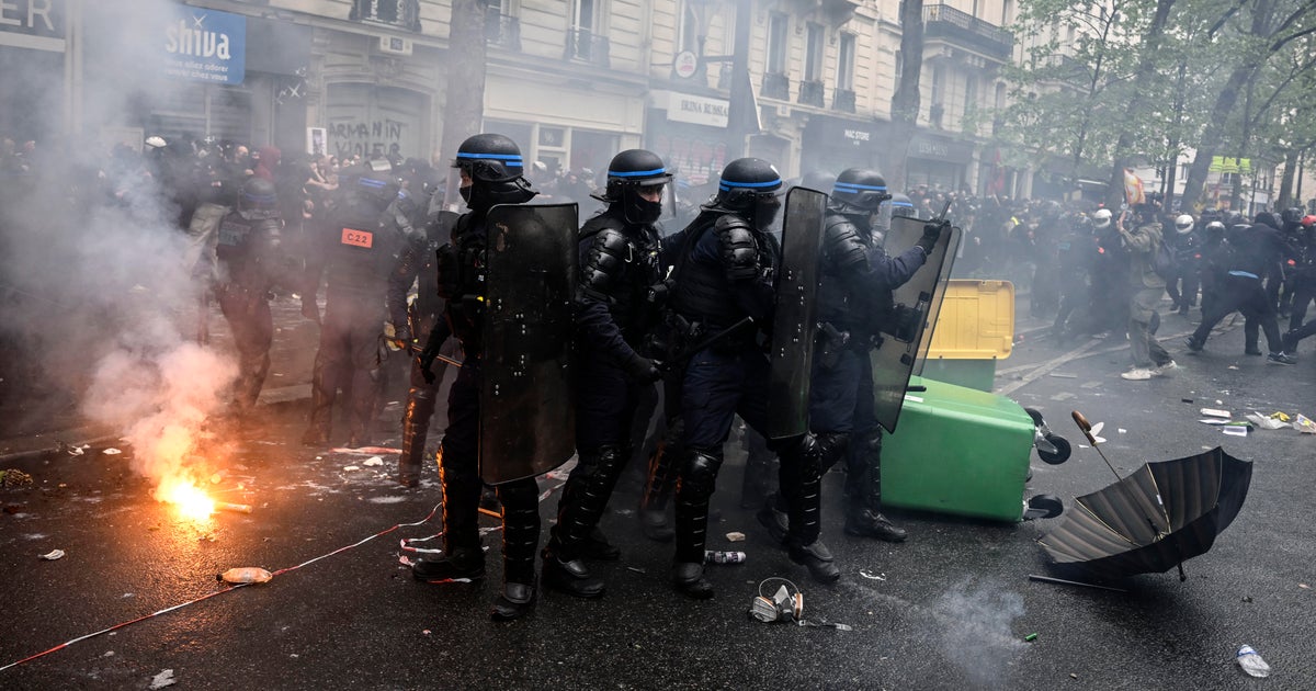 Clashes erupt in France on May Day as hundreds of thousands protest Macron's pension reforms