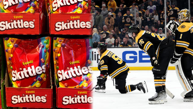 Skittles candy; Boston Bruins 