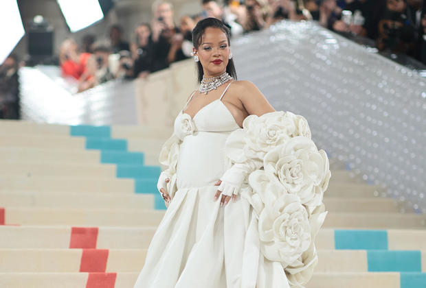 Rihanna attends the 2023 Met Gala 