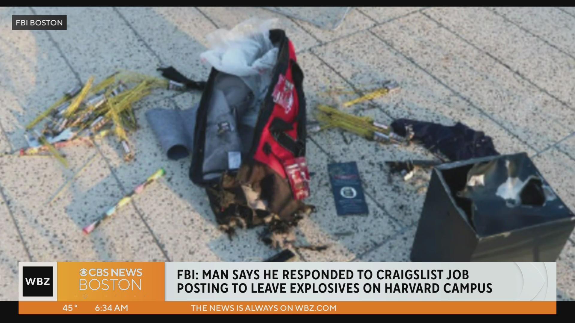 FBI: Man says he responded to Craigslist job posting to leave explosive on  Harvard campus - CBS Boston