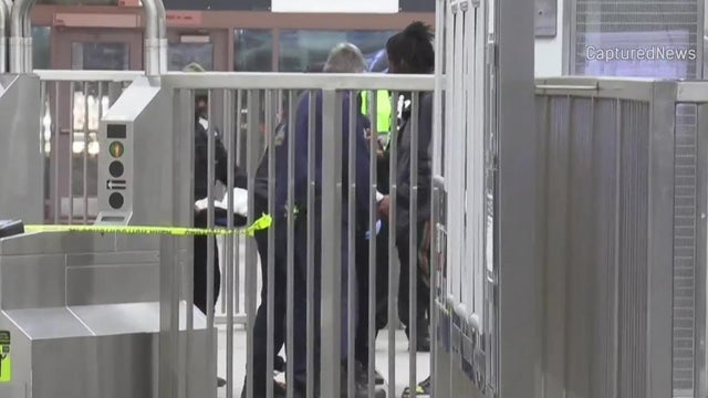 Police car - fast moving with bright flashing lights 