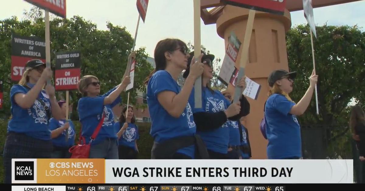 WGA strike enters 3rd day CBS Los Angeles