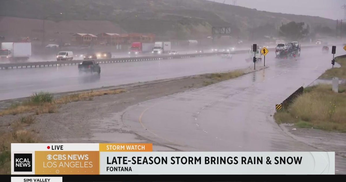 Spring storm brings rain and snow to SoCal - CBS Los Angeles