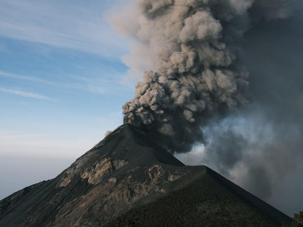 Smoke rises from the Fuego volcano during an increase of activity in Guatemala, May 4, 2023. 