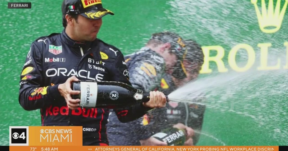 Winemaker for Method 1’s winner circle shower