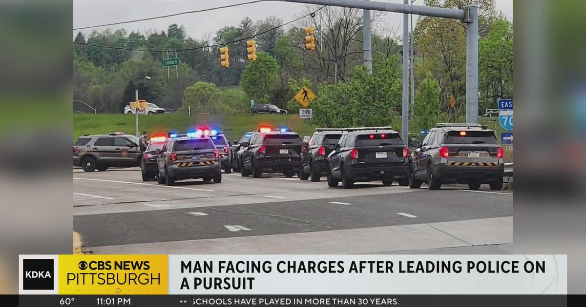 Man facing charges after leading police on a pursuit - CBS Pittsburgh