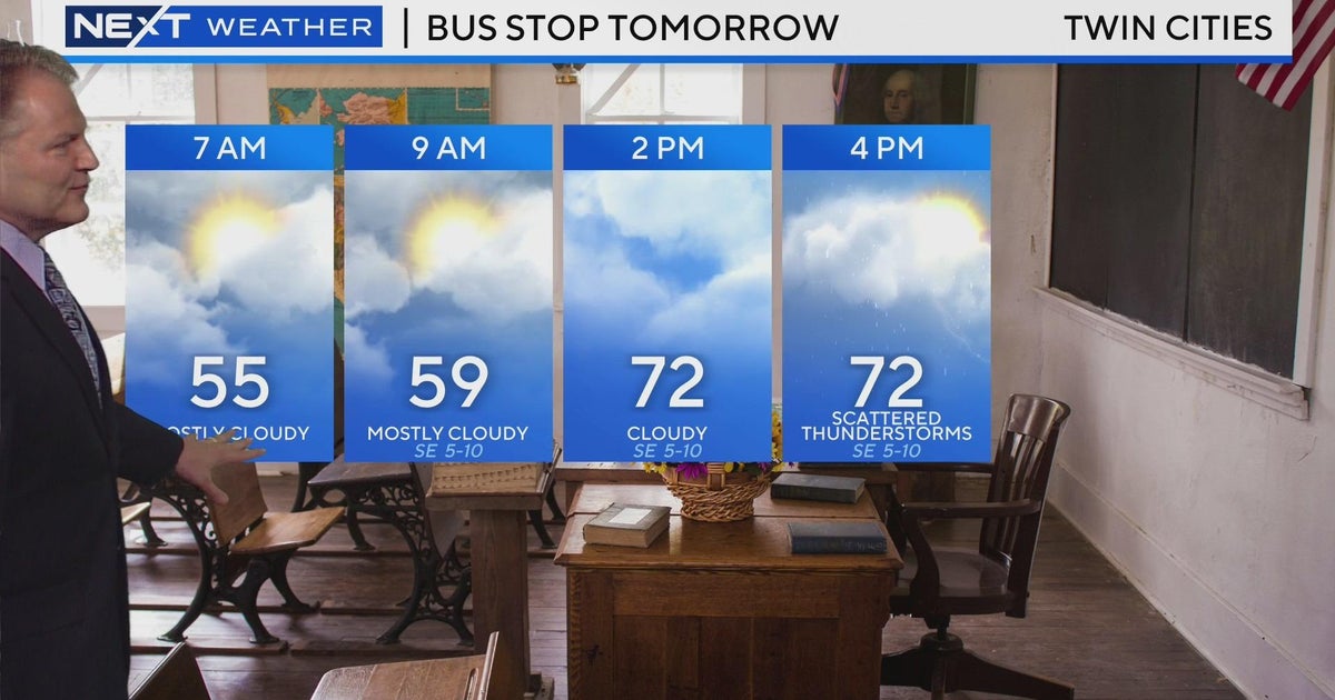 NEXT Weather More isolated thundershowers Tuesday, shot at 80 midweek CBS Minnesota