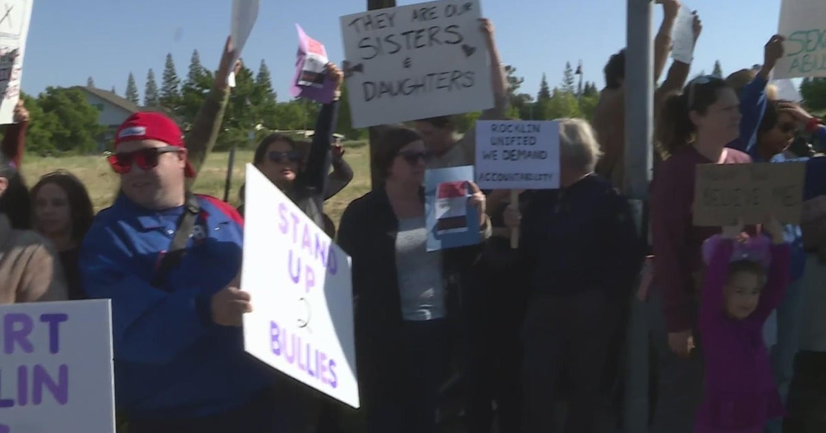 A walkout turned protest at Rocklin High School over a sexual act investigation