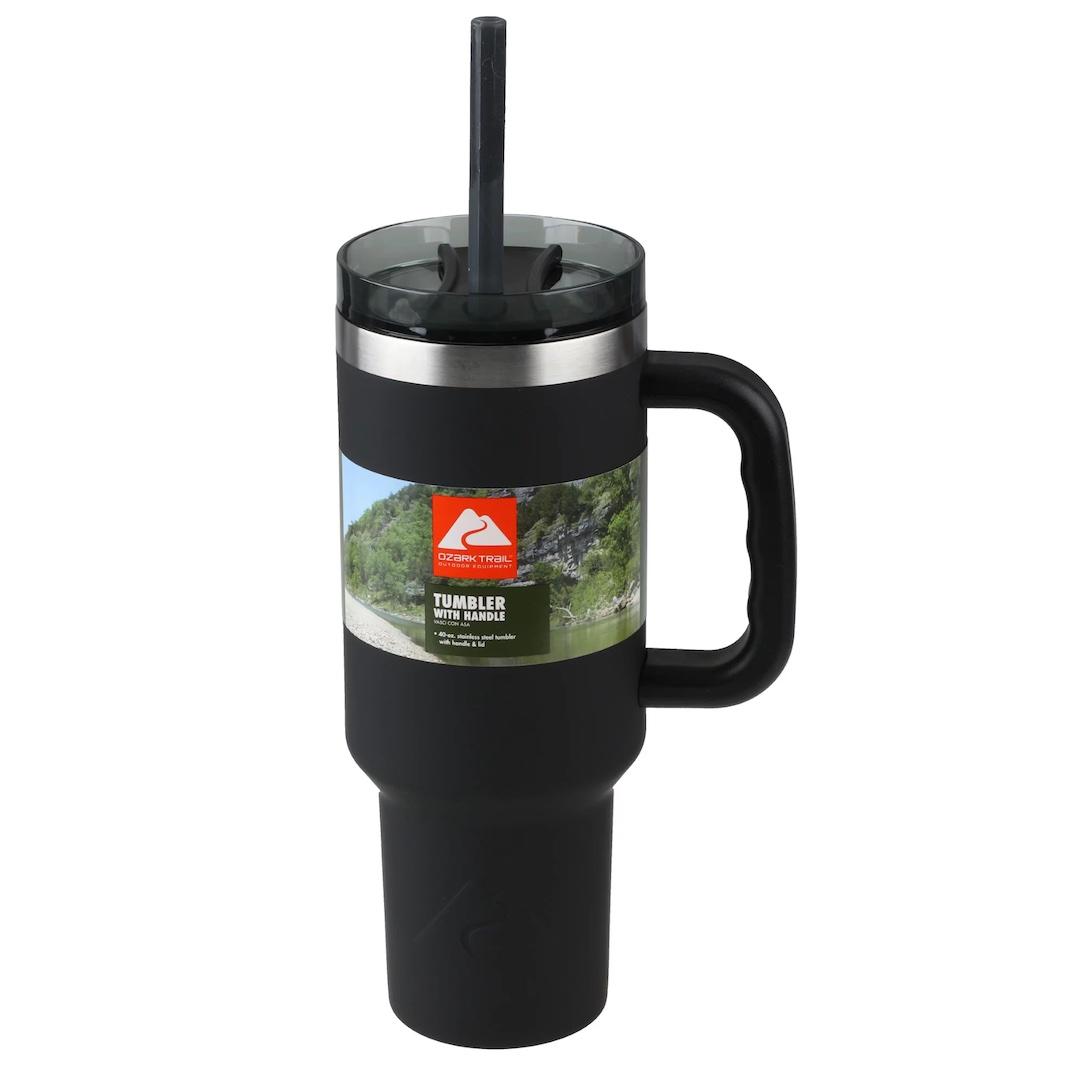 Ozark Trail 40 oz Vacuum Insulated Stainless Steel Tumbler Black 