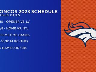 How many prime-time games do the Denver Broncos have on 2023 schedule?