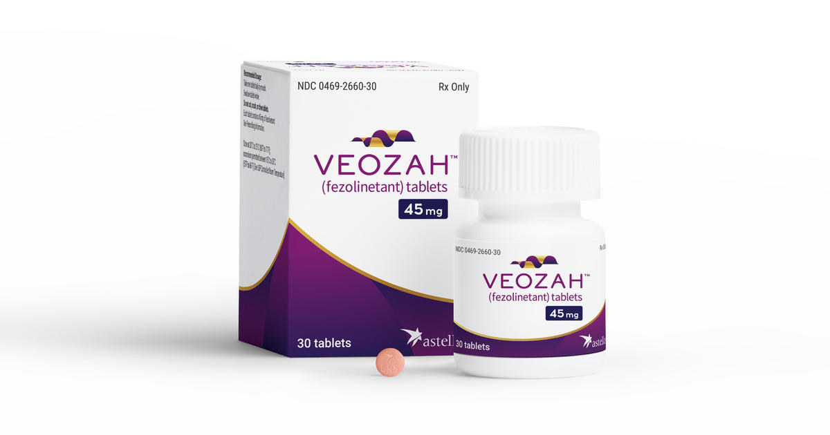 FDA approves drug called Veozah to treat hot flashes resulting from menopause