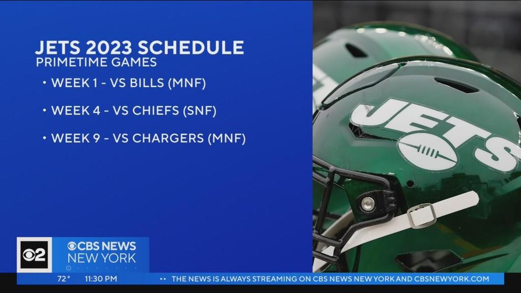 Jets, Giants each get 6 nationally televised games in 2023 schedule - CBS New  York