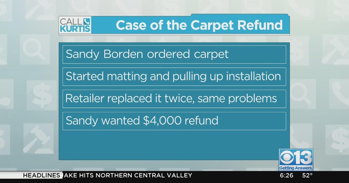 Call Kurtis: Unable to get a refund for shoddy carpet