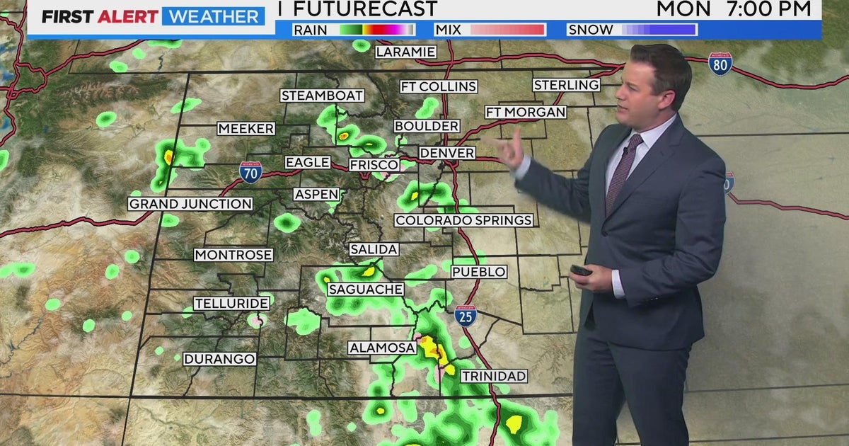 Drier air means lower rain chances to start the week - CBS Colorado