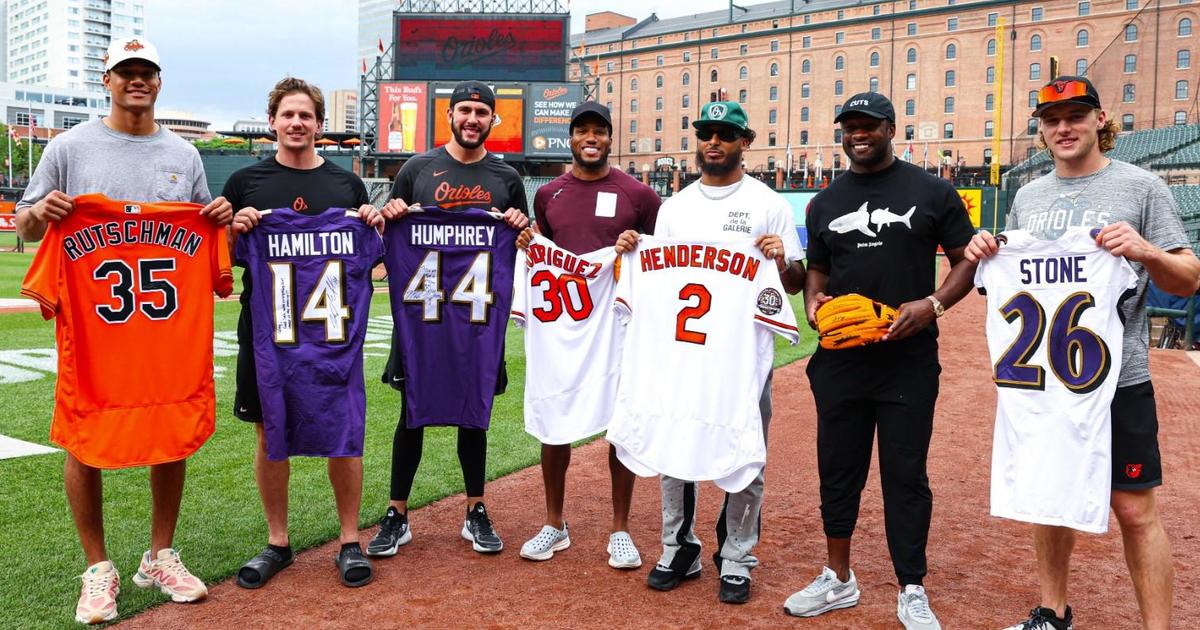 Bird season: Ravens, Orioles players swap jerseys - CBS Baltimore