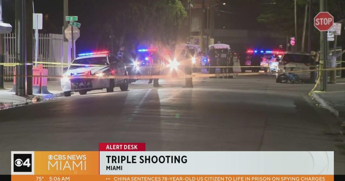 Three people injured in Miami shooting - CBS Miami