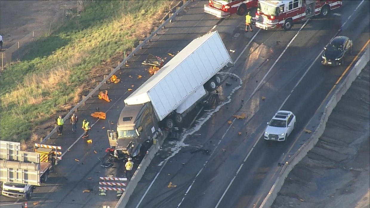 Semi crashes into barrier in construction zone on Interstate 70 ...
