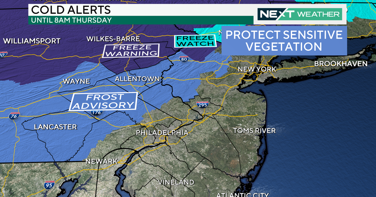 Philadelphia weather: Cold front ushers in potential for frost - CBS ...