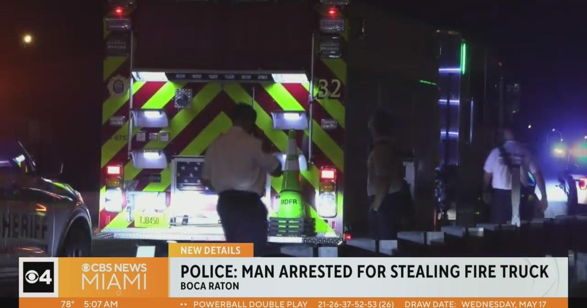 Pursuit of stolen Miami-Dade fire truck ended in Palm Seashore County