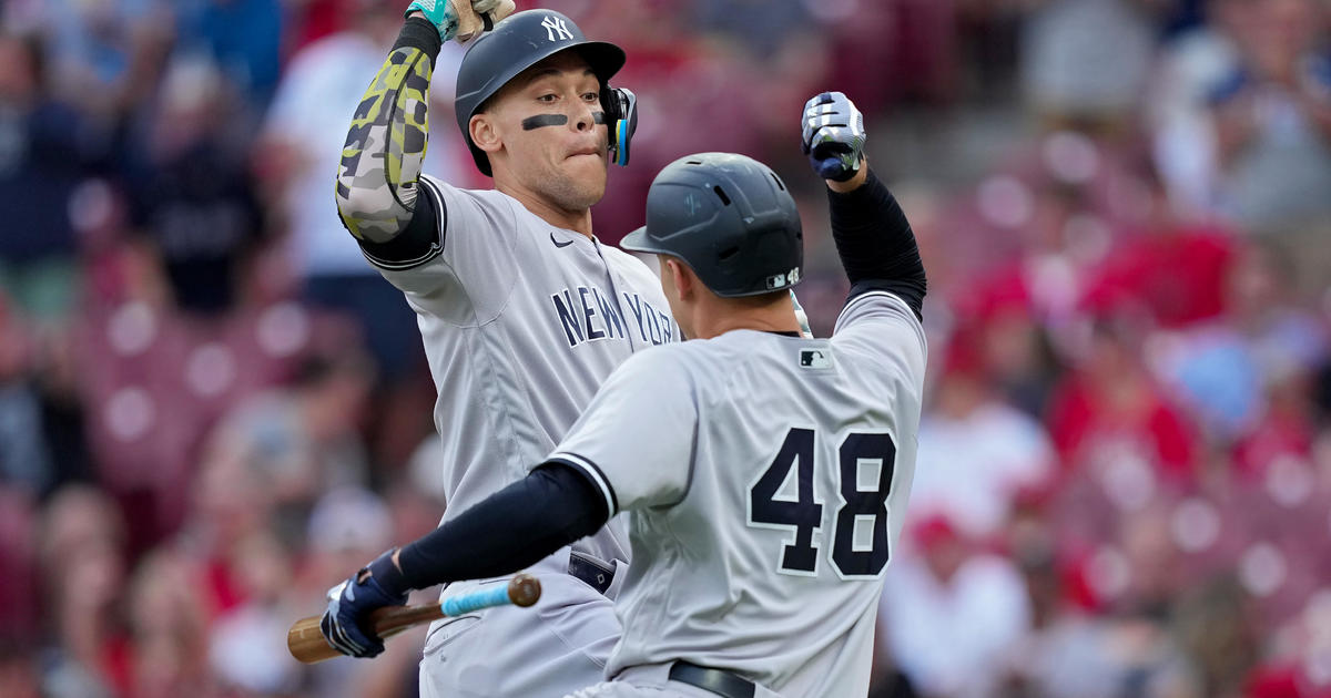 Judge homers again, powers Yankees past Reds - CBS New York