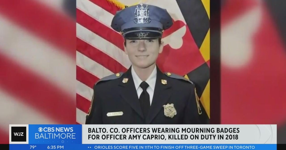 Baltimore County police wear badges to honor slain officer CBS Baltimore