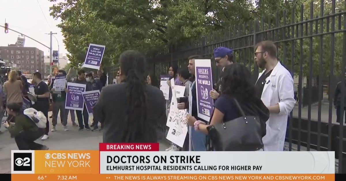 Doctors now on strike at Elmhurst Hospital in Queens CBS New York