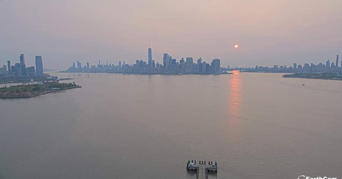 Canada wildfires clouds New York City sky for Yankees game