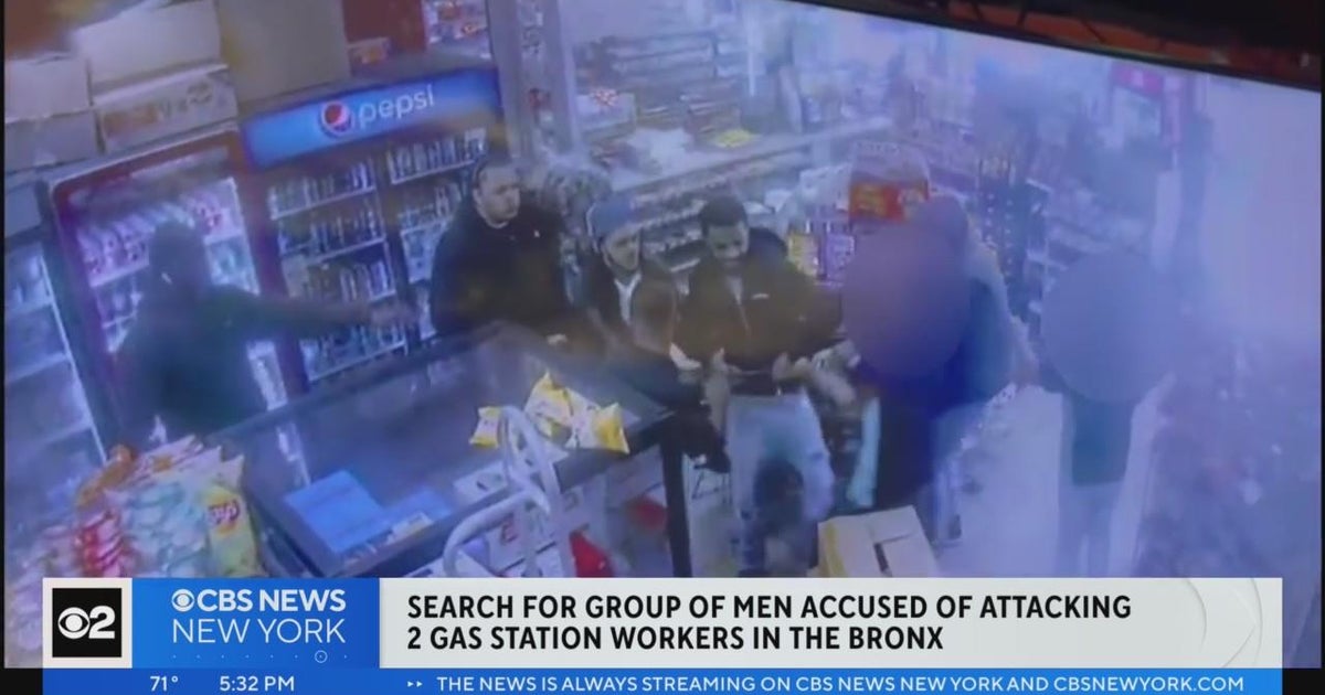 Bronx gas station workers attacked - CBS New York