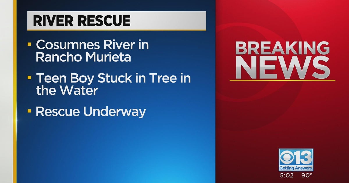Teen stuck in tree in middle of Cosumnes River