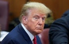 Former President Donald Trump in court at his arraignment in Manhattan 