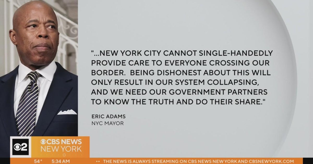Mayor Adams Looks To Suspend Nyc S Right To Shelter Laws Cbs New York