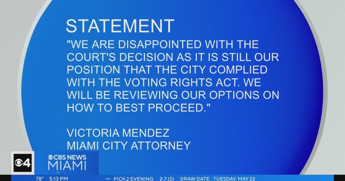 Miami redistricting put on pause - CBS Miami