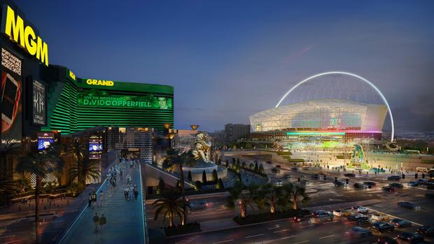 Athletics Las Vegas ballpark rendering. 