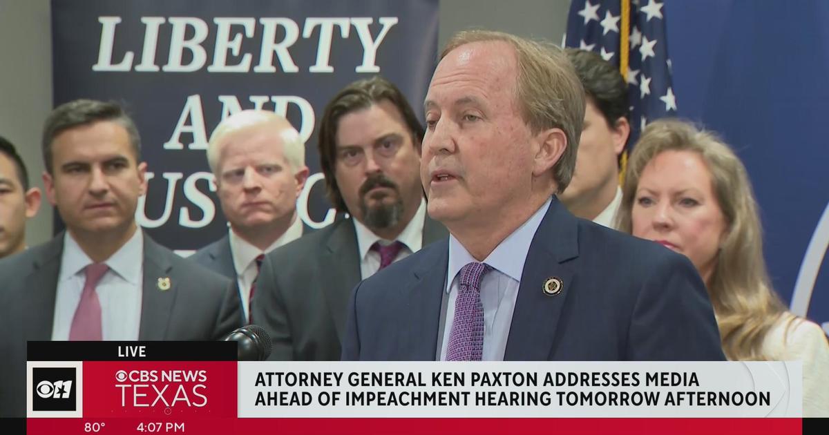 Texas Ag Ken Paxton Asks His Supporters To Peacefully Protest Vote To Impeach Cbs Texas 5334