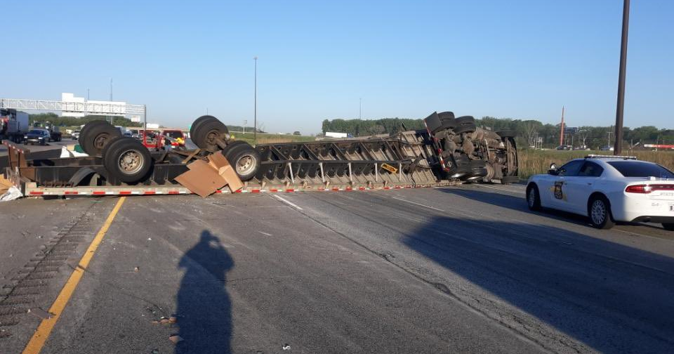 semi-truck-carrying-30k-pounds-of-plywood-overturns-on-i-94-at-ripley