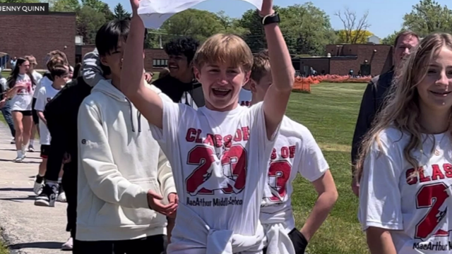 MacArthur Middle School graduation parade 