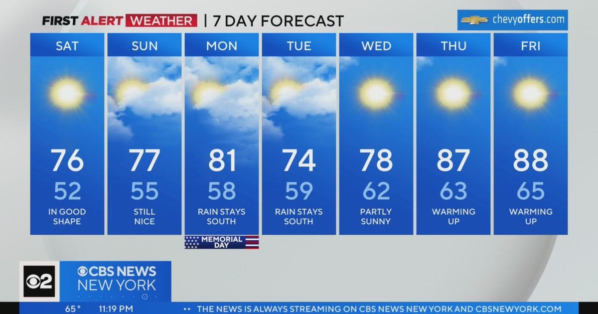 First Alert Weather: CBS2's 11 p.m. Memorial Day Weekend forecast - CBS ...