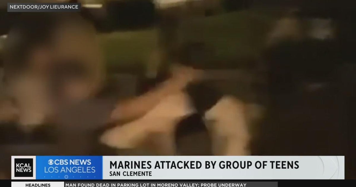 Wild video shows group of teenagers attacking pair of Marines in San Clemente