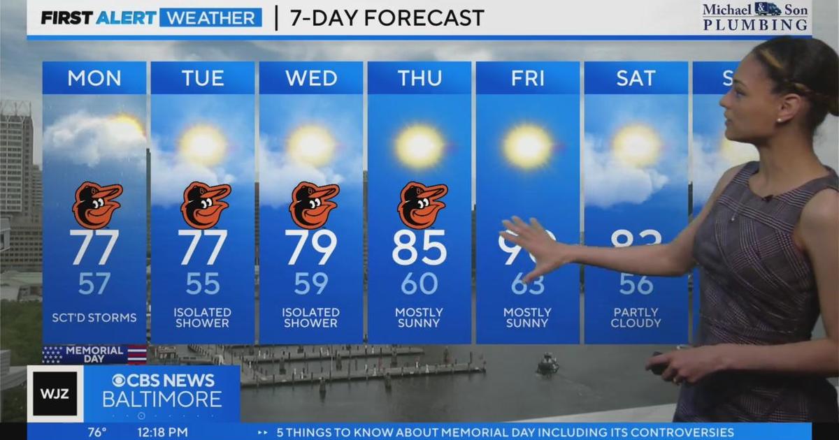 Abigail Degler has your Monday afternoon forecast 5/29/2023 - CBS Baltimore