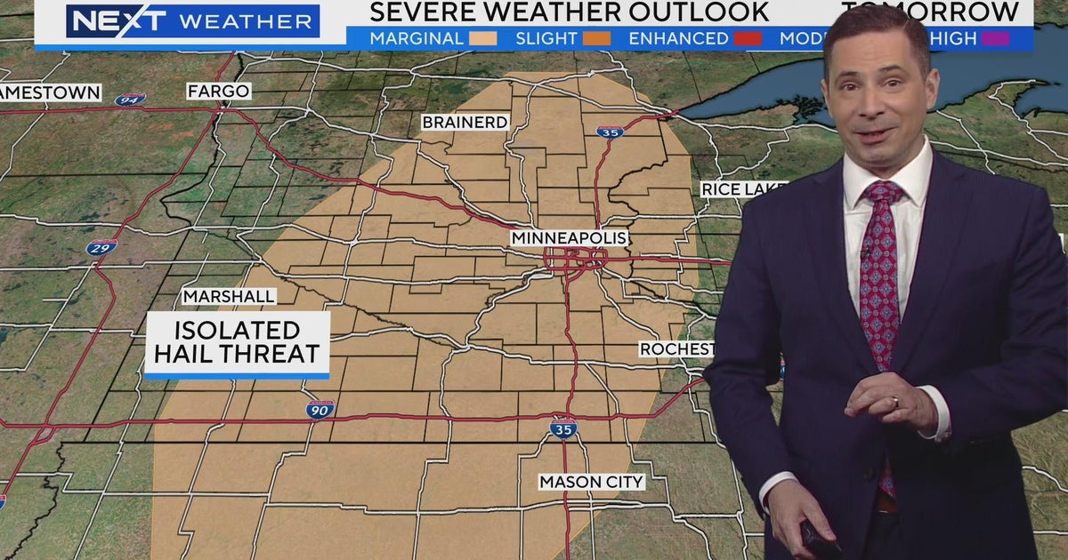 NEXT Weather Isolated thundershowers, large hail possible in metro Tuesday CBS Minnesota