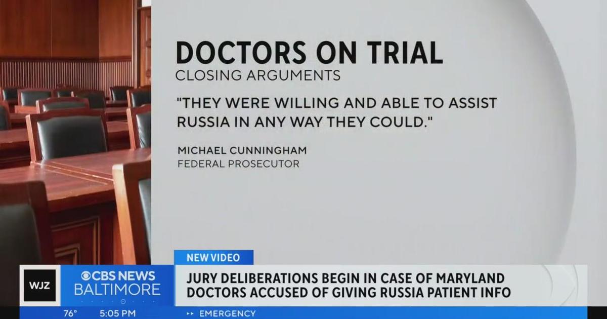 Jurors deliberating fate of Maryland doctors accused of providing patients’ private medical files to Russia.