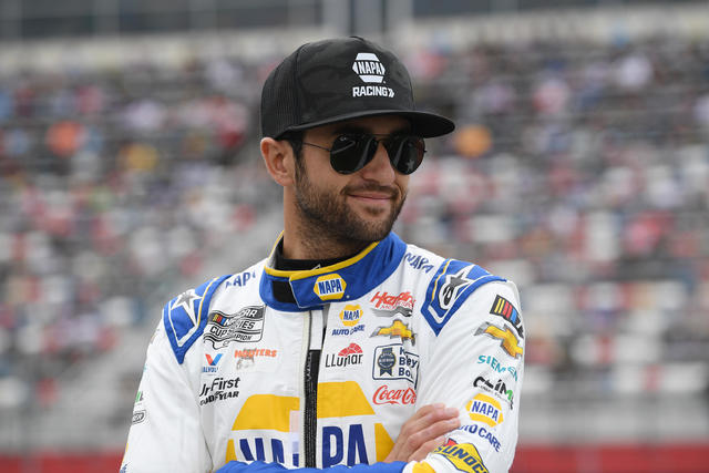 NASCAR suspends star driver Chase Elliott for deliberately crashing into  Denny Hamlin - CBS News