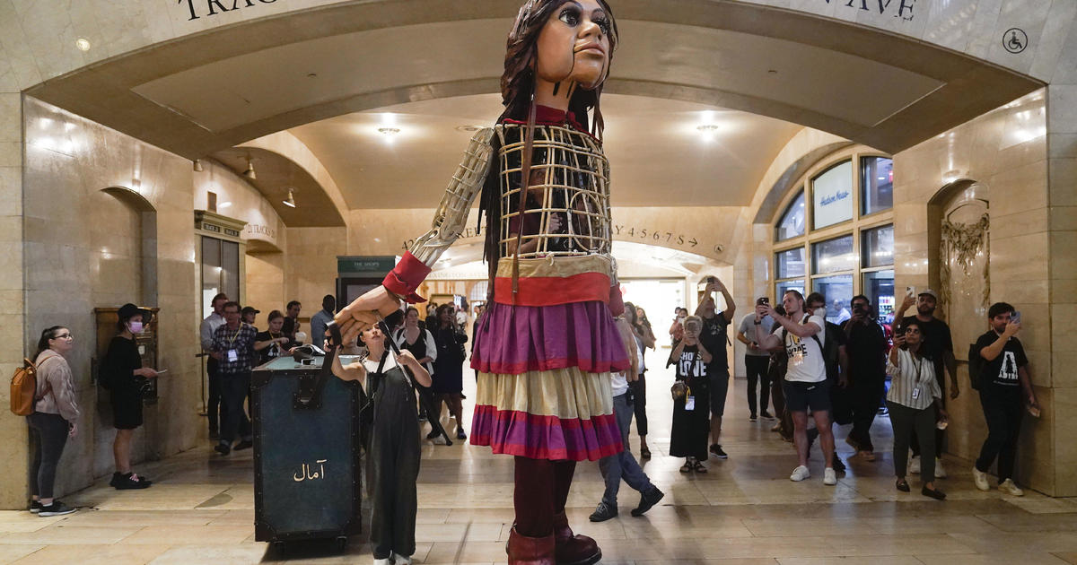 Little Amal, a three-meter tall puppet of a Syrian refugee, is coming to Boston on Thursday