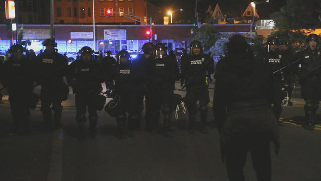 Worcester Police riot gear protest 