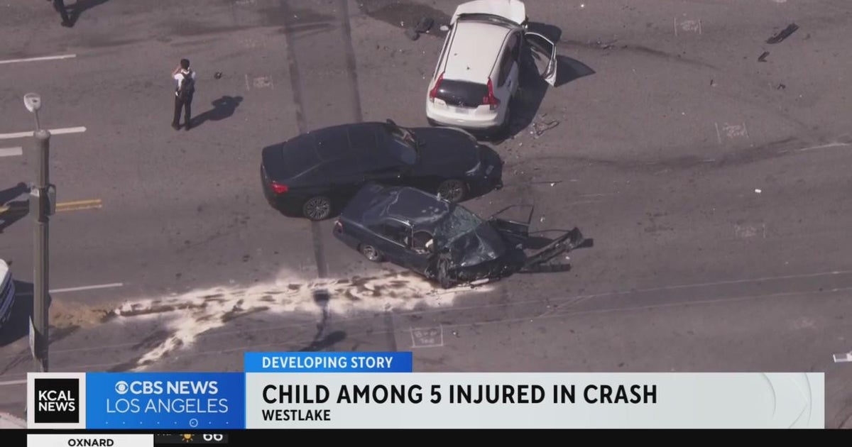 Child among five injured in grisly threecar crash in Westlake CBS Los Angeles