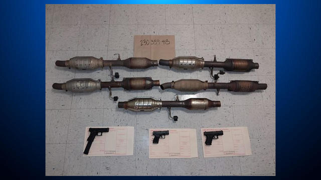 SF catalytic converters and guns seized 