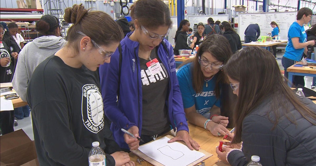 Girls learn about music technology and theory at Bose headquarters in Framingham
