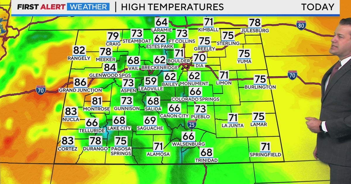 Lower chance for rain, warmer temperatures to start the week - CBS Colorado